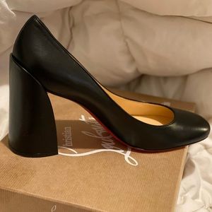 Christian Louboutin | Shoes | Christian Louboutin Miss Sab 85 Black Leather  Pump | Poshmark